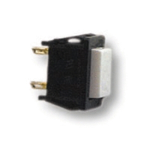 Pulsante vapore 13x20mm unipolare 10A 2 minifaston, per stiratrici professionali tasto e corpo di colore nero