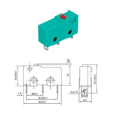 MICROPULSANTE 10A PER FERRI TEFAL MINI 911.00.056 3 CONTATTI MINIFASTON