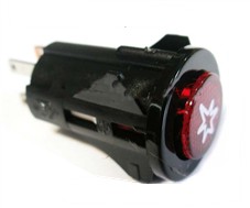 PULSANTE DIAMETRO 16mm LUM.ROSSO C/SAETTA PER ACCENSIONE Elettrica piani cottura 032154 26ME0188/R