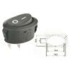 INTERRUTTORE OVALE NERO 6A 250V 2 FASTON  largh22,3