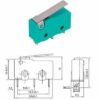 Microswitch 10A con leva 3 mini faston