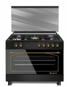90X60 NERA ANTRACITE RUSTICA  Tutto forno 110 Lt. 5 Fuochi a gas con Tripla cor