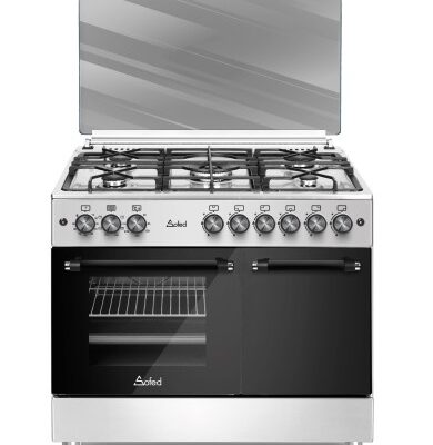 CUCINA LAREL 90X60 CON PORTABOMBOLA FORNO MULTIFUNZIONE 72LT GRIGLIE IN GHISA