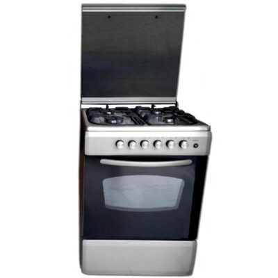 CUCINA LAREL 60X60 - 4 F - SILVER  - COPERCHIO VETRO - FORNO A GAS + GRILL - ACC. ELETTR.