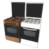 CUCINA LAREL 60X60 -  4 F - BIANCA - COPERCHIO VETRO - FORNO A GAS + GRILL - ACC. ELETTR.