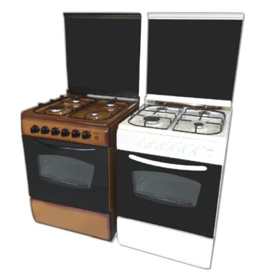 CUCINA LAREL 60X60 -  4 F - BIANCA - COPERCHIO VETRO - FORNO A GAS + GRILL - ACC. ELETTR.