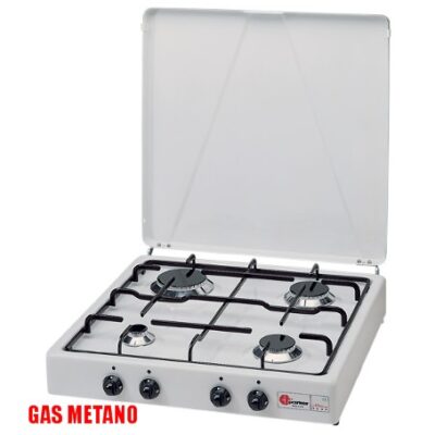 FORNELLO 4F GRIGLIA PIATTINA GAS METANO PARKER