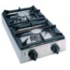 FORNELLO 2F PROFESSIONALE MODULARE 66X35CM INOX - VALVOLA DI SICUREZZA - CON 1 FUOCO SEMIRAPIDO E 1 RAPIDO