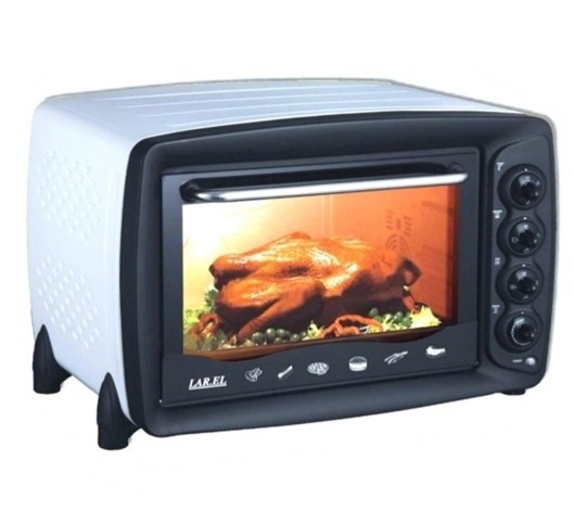 FORNO KAKUMMA -CORPO NERO FORNTALE CROMATO - TEGLIA QUADRATA - TEGAME ROTONDO 41 CM GRIGLIA. TIMER, SELETTORE, TERMOSTATO. VENTOLA , LUCE POTENZA 2000W INTERAMENTE COINBENTATO CON LANA DI ROCCIA