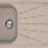 Elleci LGL40053 LIVING 400 lavello granitek terra.Lavello 1 vasca con gocciolatoio.  86X50 "ESARIMENTO" AVENA