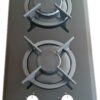 PIANO COTTURA LAREL DOMINO 30 CM VETRO NERO 2F - ACC. ELETTR. SOTTO MANOPOLA