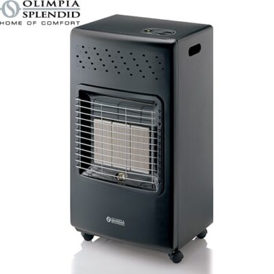 STUFA A GAS GPL NERO INFRAROSSI 4200KW OLIMPIA SPLENDID vano portabombola 15kg - Tubo e Regolatore in dotazione  COLORE NERO