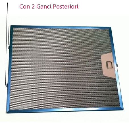 505FC48 06KA0050 133.0067.471 1961465 - FILTRO CAPPA ALLUMINIO 25,3X30 CON LINGUETTE POSTERIORI LAK931 30302033