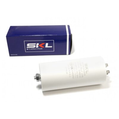 CONDENSATORE SKL 80MF 450V Capacità: 80MF. Dimensioni: Diametro 55x altezza 120mm. 450Vac.