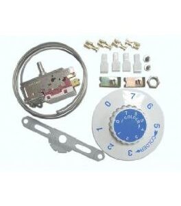 KIT TERMOSTATO PER FRIGORIFERO DOPPIA PORTA ADATTABILE RANCO K59 ATEA W4 Per frigorifero, 2 porte, 3 contatti. Capillare 1200mm. made  TRF353UN 00227702