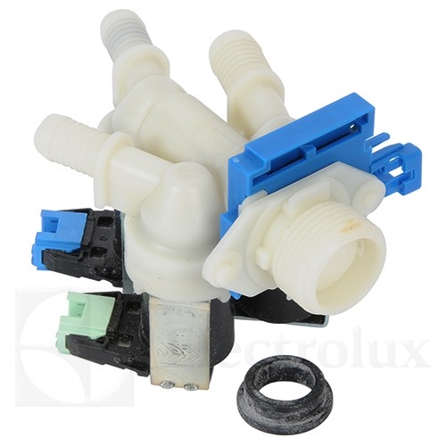 ELETTROVALVOLA TRIPLA CON GUARNIZIONE 3 vie 180°. Uscita Ø13mm - Ø11mm. 220/240V 132518810 1325188108 4055017182 VAL032ZN 155ZN02