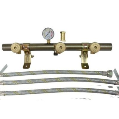 CT3103F CENTRALINA 3 RUBINETTI CON VALVOLA MANOMETRO E FLESSIBILI N2682F CEN.1440BIS
