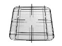BOMPANI GRIGLIA PER CUCINA 1 FUOCHI  FILO CROM 350X360