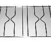+ REX GRIGLIA PER CUCINA 2 FUOCHI FILO CROMATO 453X275 COME F0304