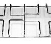SAMET GRIGLIA PER CUCINA 2 FUOCHI FILO CROM 438X234 SOST. G4702 GRF028200