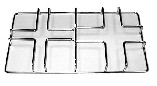 SAMET GRIGLIA PER CUCINA 2 FUOCHI FILO CROM 438X234 SOST. G4702 GRF028200