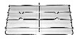 SAMET GRIGLIA PER CUCINA 2 FUOCHI FILO CROM. 433X230
