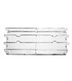 SAMET GRIGLIA PER CUCINA 2 FUOCHI FILO CROMAT 376X174