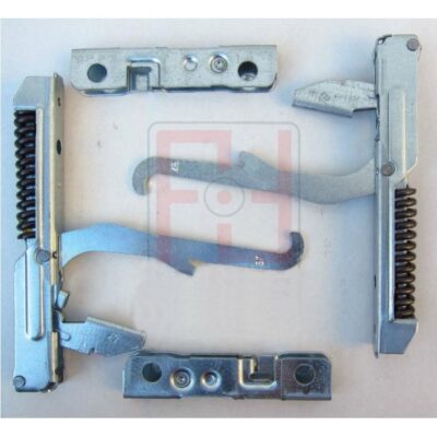 KIT 2 CERNIERE + 2 CARRUCOLE GLEM GAS - 165 x 19 - RULLINI 110 x 12 interasse 90 porta pesante