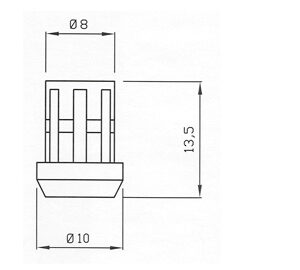 FOSTER PIEDINI GOMMA PER GRIGLIE LG010