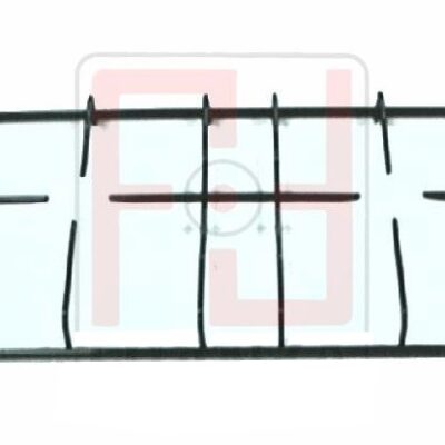 GRIGLIE PIATTINA 2 FUOCHI 505X260 NERA  ALT. MM 43 PER CUCINA LOFRA