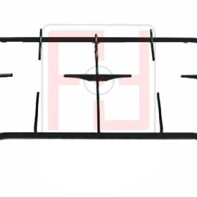 GRIGLIA PIATTINA 2 FUOCHI 428X272 PER CUCINA SMEG