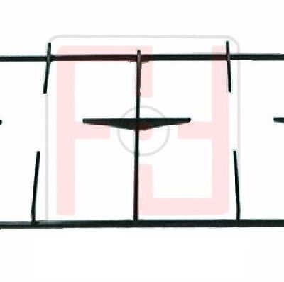 GRIGLIE PIATTINA 2 FUOCHI 455X268 CON 2 PIOLI PER CUCINA REX ELECTROLUX sostituisce G6719P