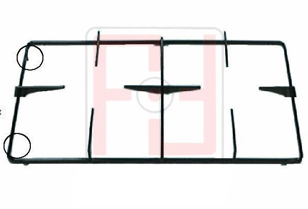 ZANUSSI 2-F GRIGLIA PIATTINA SMALTATA 2 FUOCHI PER CUCINA REX ELECTROLUX 455X268 2 Pioli Sost.G6720