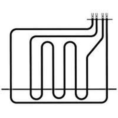 040199009922R RESISTENZA DOPPIA FORNO 800W + 1600W NARDI Altezza Utile mm : 332 Larghezza mm : 382 Profondità mm :  Interasse mm : 24/56 Traversino mm : 450