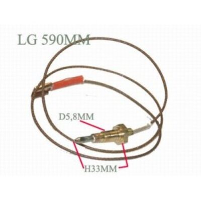 TERMOCOPPIA LUNGH. 550MM PER PIANI COTTURA ARISTON CON ATTACCO FASTON C00052986 12547003