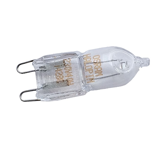 33CU509 LMP408UN CU4427 LAMPADINA ALOGENA PER FORNO 40w WHIRLPOOL IGNIS 481010391431 C00314191 8085641028 Compatibile G9, 40W, 230V. TEMPERATURA MAX: 300°C. DURATA VITA: 1500H SMEG 824610747 304CU24