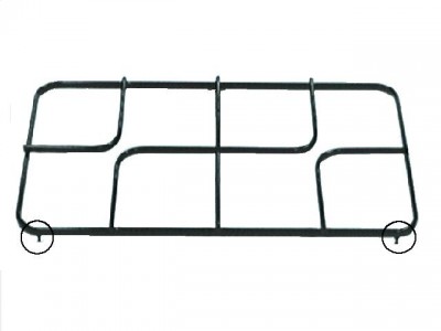 GRIGLIE PIATTINA 2 FUOCHI CON 2 PIOLI 406X240 CUCINA GASFIRE SOVRANA 2 PIOLI