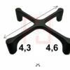 GRIGLIA IN GHISA 1 FUORO PER PIANI COTTURA ARISTON SHOLTES misura diagonale 22 cm - GRANDE