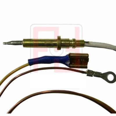 TERMOCOPPIA PER TRIPLA CORONA PIANI COTTURA SMEG WHIRLPOOL ARISTON - Multimarche - lunghezza sonda 60cm  Testa 50 mm. Testa funzionale 33 mm. - attacco a faston