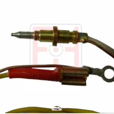 TERMOCOPPIA DOPPIO CAVO + OCCHIELLO  Testa 34 mm. Testa funzionale 18 mm. - Lunghezza cm 90 per piani cottura - attacco Faston