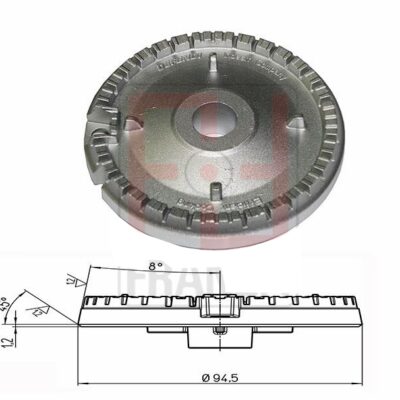 BRUCIATORE 2 FORI RAPIDO TIPO NUOVO PER PIANI COTTURA INDESIT ARISTON SHOLTES MONTA S2723 S2723-1 RIF. C00299215