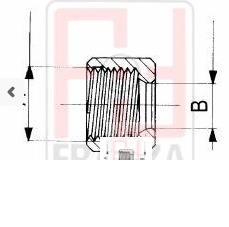 Dado femmina per tubo Ø 7 - 13X1