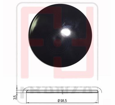 PIATTELLO GRANDE PER BRUCIATORE B2550 WHIRLPOOL diametro 98,5 mm C00312769 481936069679
