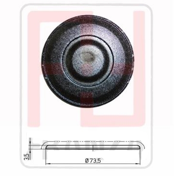 PIATTELLO MEDIO PER BRUCIATORE B2551 WHIRLPOOL diametro 73,5 mm C00312721 481936069681