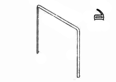 GUARNIZIONE FORNO 2 Lunette 2 Ganci - Lunga: 1160mm. ELBA DE LONGHI