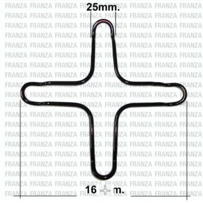 Riduzione FUOCO smaltata nera per griglia in piattina larga WY161A - Diametro 165mm