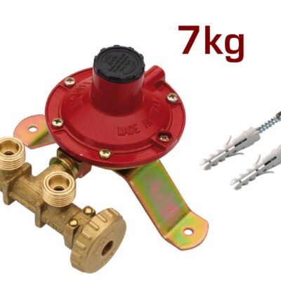 MINI CENTRALINA 2 BOMBOLE Completa di staffa e tasselli CON REGOLATORE DA 7 KG (SENZA FLESSIBILI)