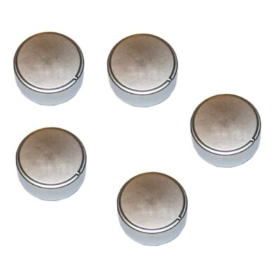 KIT 5 MANOPOLE PER CUCINA PIANO COTTURA ARISTON INDESIT HOTPOINT COMPATIBILE C00111686 Piano all' indice - foro Ø 6 / gambo + 2 mm. Ø 37 Argento satinato