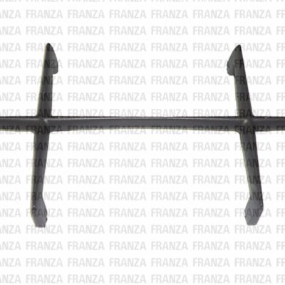 3546507017 Griglia in ghisa 2 fuochi nera satinata 393 x 200 -  Altezza 47mm  AEG - ZANUSSI - ELECTROLUX REX
