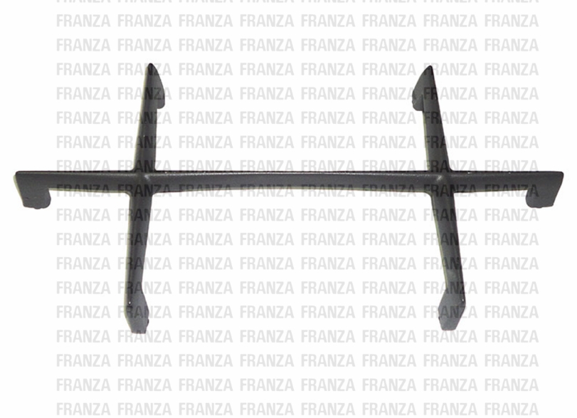 3546507017 Griglia in ghisa 2 fuochi nera satinata 393 x 200 - Altezza 47mm AEG - ZANUSSI - ELECTROLUX REX
